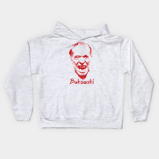 Charles Bukowski Kids Hoodie by A Comic Wizard